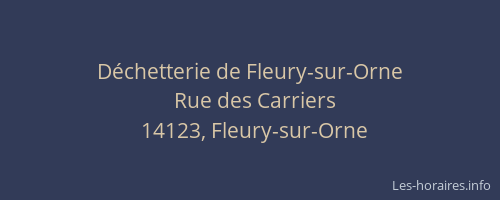 Déchetterie de Fleury-sur-Orne