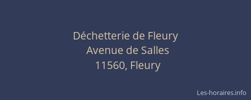 Déchetterie de Fleury