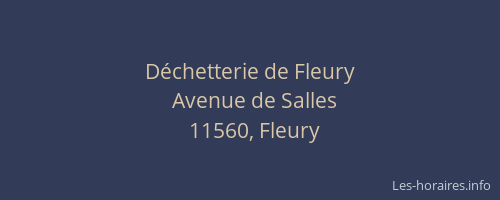 D&eacute;chetterie de Fleury
