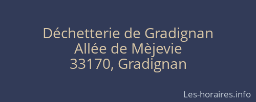 D&eacute;chetterie de Gradignan