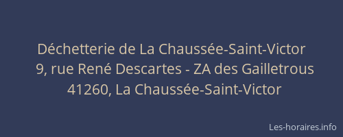 D&eacute;chetterie de La Chauss&eacute;e-Saint-Victor