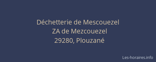 Déchetterie de Mescouezel