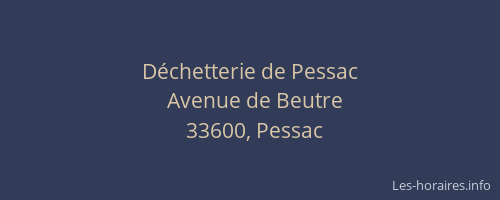 D&eacute;chetterie de Pessac