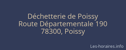 D&eacute;chetterie de Poissy