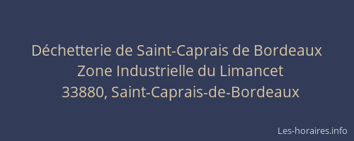 Déchetterie de Saint-Caprais de Bordeaux