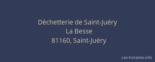 Déchetterie de Saint-Juéry