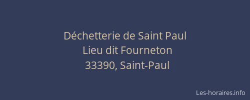 Déchetterie de Saint Paul