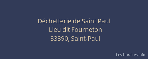 D&eacute;chetterie de Saint Paul