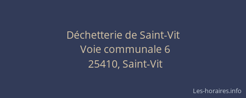 Déchetterie de Saint-Vit