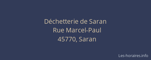 D&eacute;chetterie de Saran