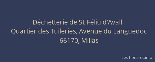 Déchetterie de St-Féliu d'Avall