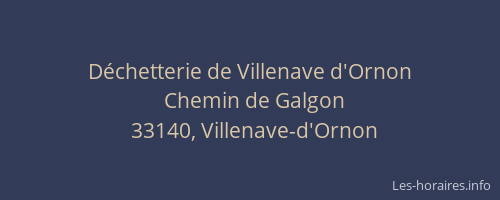 D&eacute;chetterie de Villenave d'Ornon