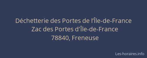 Déchetterie des Portes de l’Île-de-France