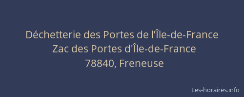 D&eacute;chetterie des Portes de l’&Icirc;le-de-France