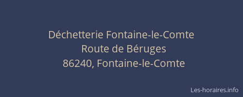 Déchetterie Fontaine-le-Comte
