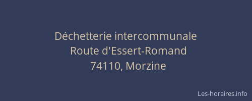 D&eacute;chetterie intercommunale