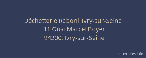 Déchetterie Raboni  Ivry-sur-Seine