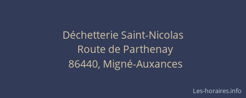 Déchetterie Saint-Nicolas