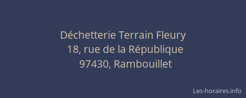 D&eacute;chetterie Terrain Fleury