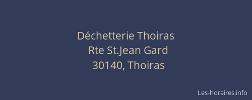 D&eacute;chetterie Thoiras