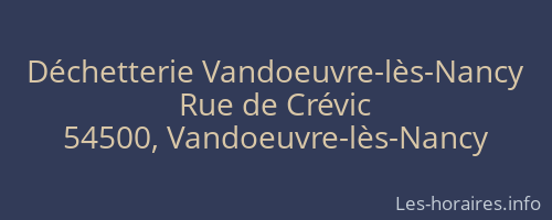 D&eacute;chetterie Vandoeuvre-l&egrave;s-Nancy
