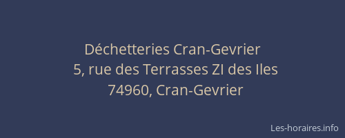 D&eacute;chetteries Cran-Gevrier