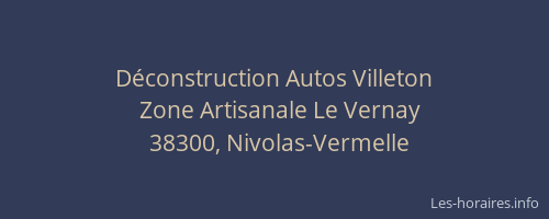 D&eacute;construction Autos Villeton