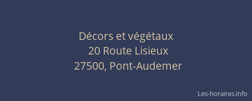 D&eacute;cors et v&eacute;g&eacute;taux