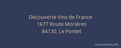 Découverte Vins de France