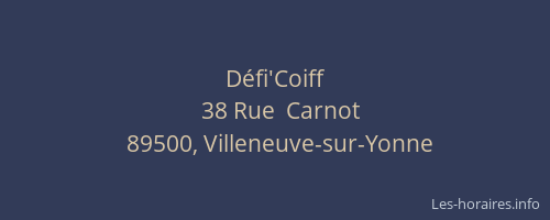D&eacute;fi'Coiff