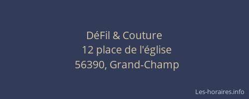 D&eacute;Fil & Couture