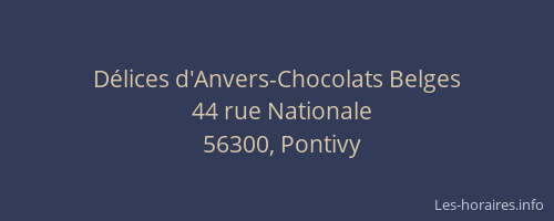 Délices d'Anvers-Chocolats Belges