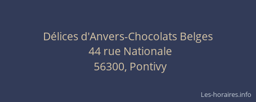 D&eacute;lices d'Anvers-Chocolats Belges