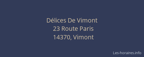 D&eacute;lices De Vimont