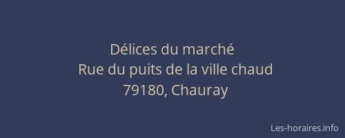 D&eacute;lices du march&eacute;
