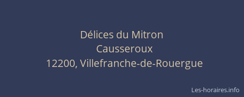 D&eacute;lices du Mitron