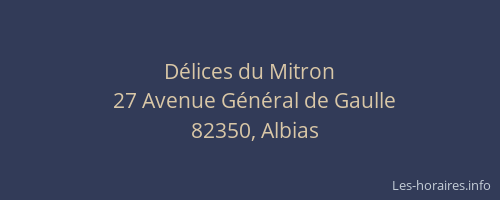 D&eacute;lices du Mitron