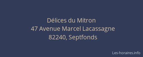 D&eacute;lices du Mitron