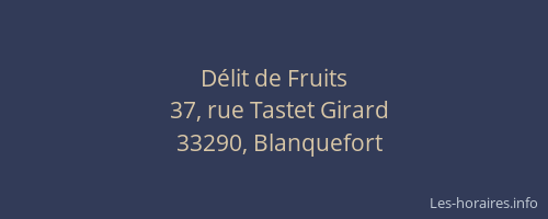 D&eacute;lit de Fruits