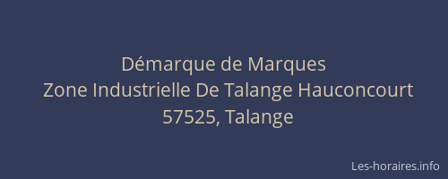 D&eacute;marque de Marques