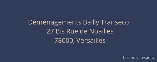 Déménagements Bailly Transeco