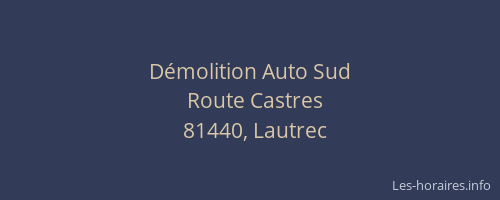 D&eacute;molition Auto Sud