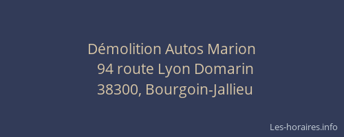 D&eacute;molition Autos Marion