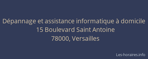 Dépannage et assistance informatique à domicile