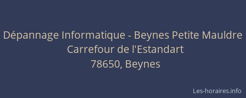 Dépannage Informatique - Beynes Petite Mauldre