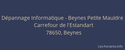 D&eacute;pannage Informatique - Beynes Petite Mauldre
