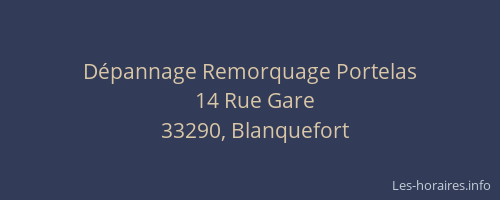 D&eacute;pannage Remorquage Portelas