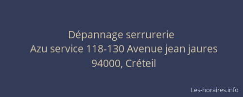 Dépannage serrurerie