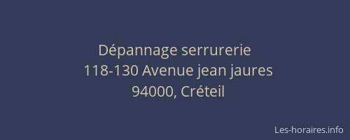 Dépannage serrurerie