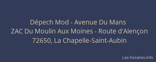 D&eacute;pech Mod - Avenue Du Mans